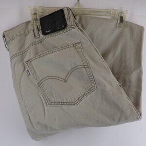 Levi's 514 Regular Fit Straight Leg Beige Denim Tag Size 38x30